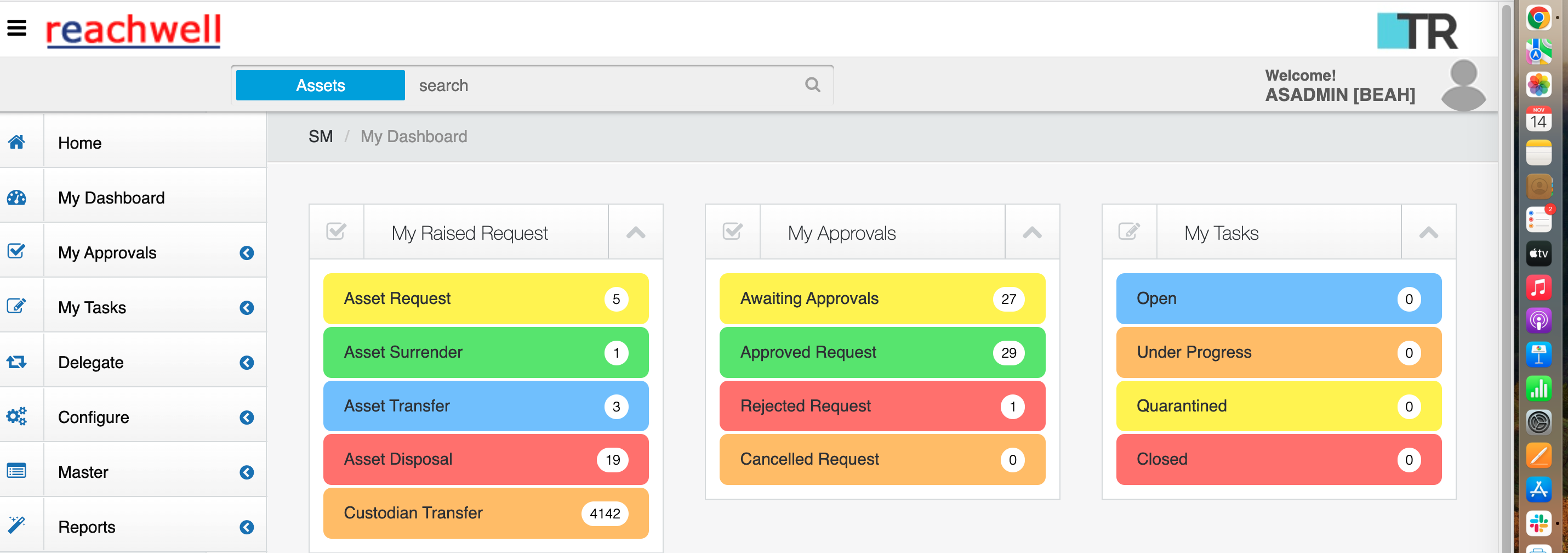 screenshot of Enterprise Asset Management System